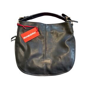 Black Montana West Purse Hobo Bag PU Leather